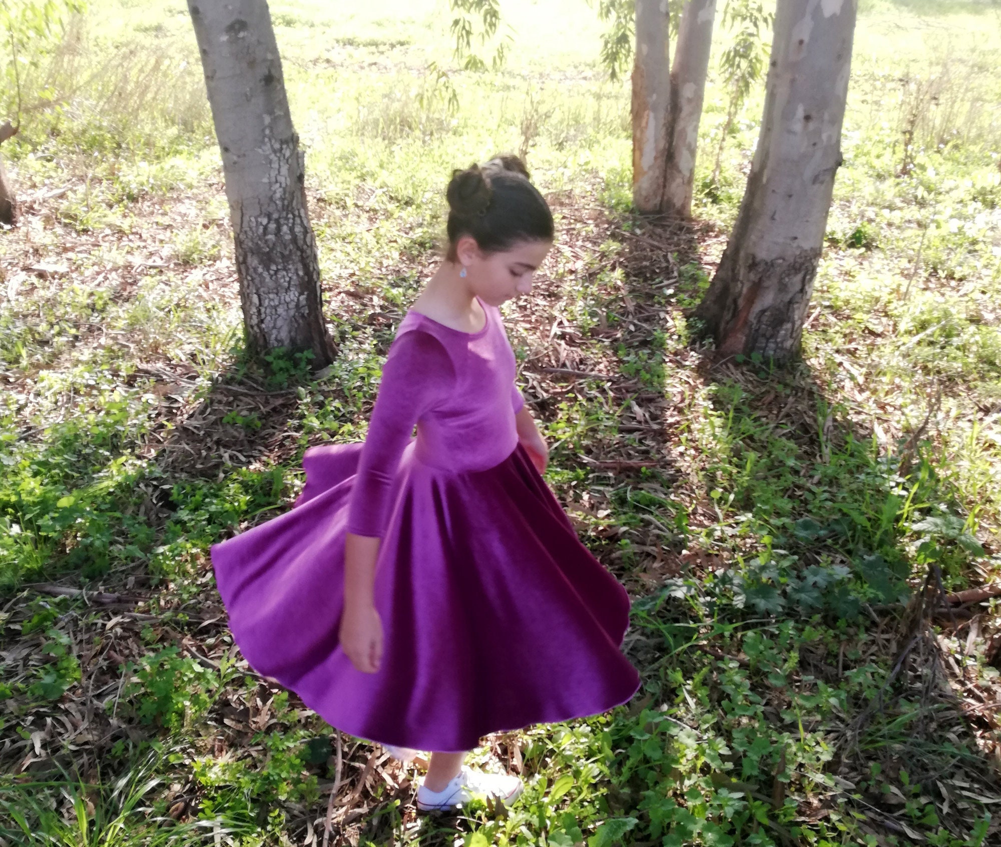 Women Velvet Dress Plum Dress Winter 