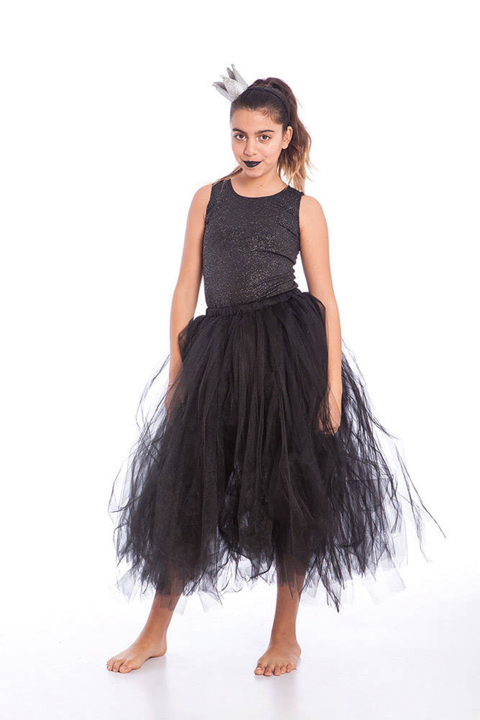 Tutu Costume Halloween Costumes Black Tutu Skirt Girls Etsy