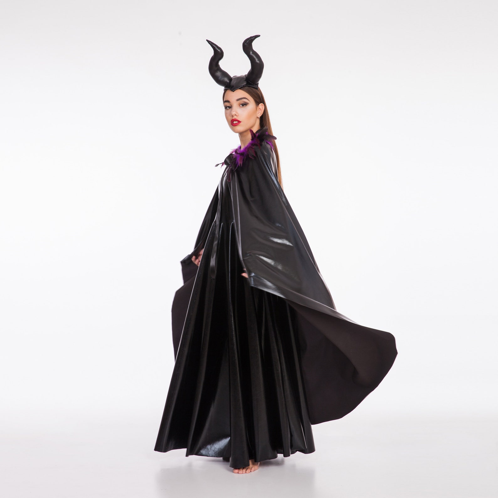 Girls Maleficent Costume Halloween Costumes Kids Costumes Etsy