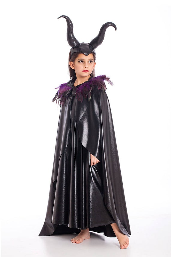 Maleficent Cape Halloween Kostume Kinder Kostume Madchen Etsy