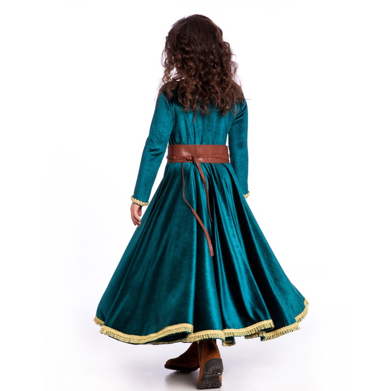Merida Prinzessin Kostüm Kleid - Mittelalter Kleid Für Mädchen