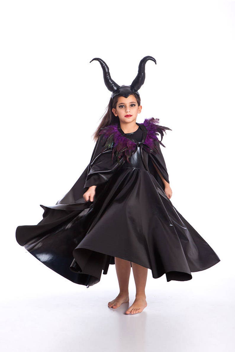 Girls Maleficent Costume Halloween Costumes Kids Costumes Etsy