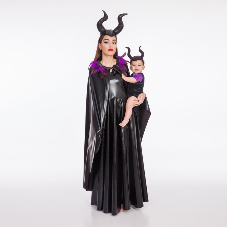 HALLOWEEN//FAIRY TALE//EVIL STEP-MOTHER MALEFICENT COSTUME All Ladies Sizes