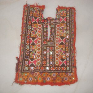 Indian Vintage Kutch Embroidered work Yoke Neck Patches Boho Afghani dress yoke neck Banjara patch yoke, Traditional Art Embroidery