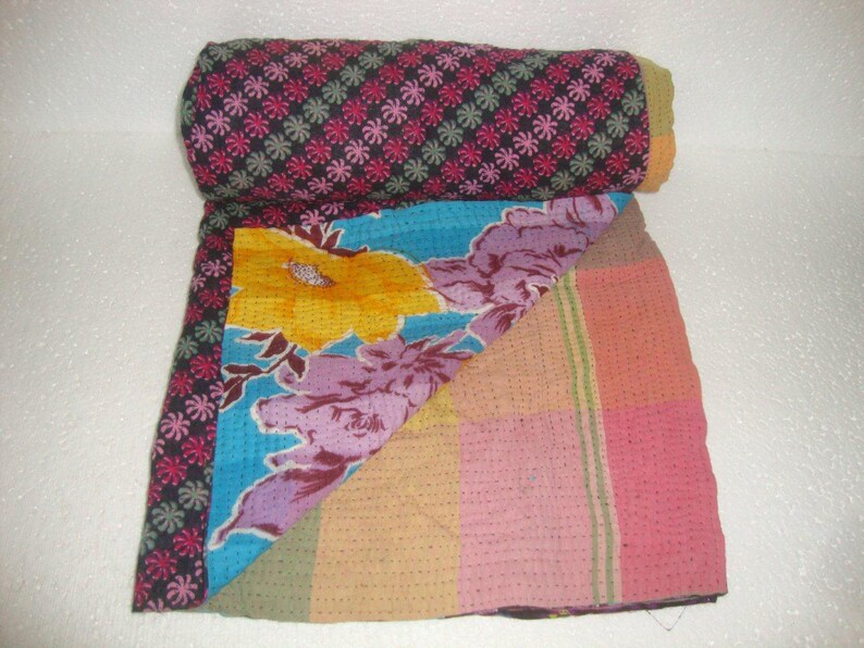 kantha bedcover
