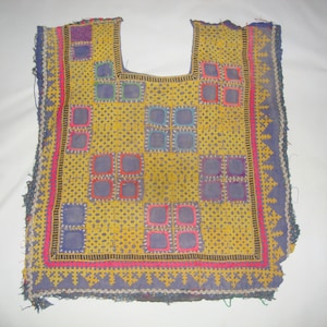 Big cheapest lot of pieces Vintage Baluchi dress patches, yoke, neck, Handmade embroidery, Banjara Applique, banjara patch yoke Afghani