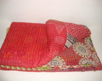 Cotton Vintage Kantha Quilt Patchwork Boho Home Decorative Handmade Bedspread Quilting Hippie Quilts King Size Bedding Patch Throw Blanket