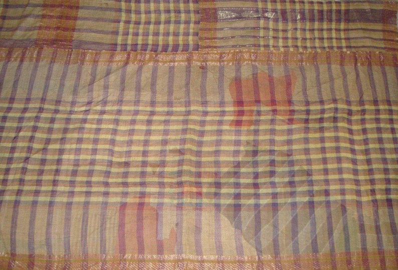 Vintage Kantha Quilt reversible blanket Throw Bohemian Bedspread Bedding kantha quilt E898