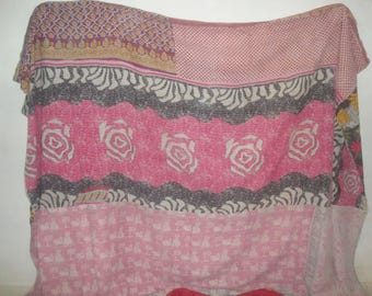 Vintage Kantha Bohemian Quilt Patchwork Quilt Handmade Quilts Bedding Bedspread Quilting Throw Blanket Hippie Quilts For Sale King Size