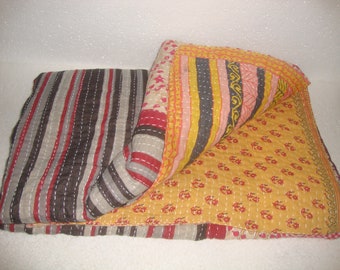 Bohemian Patchwork Quilt Kantha Quilt Handmade Vintage Quilts Boho King Size Bedding Throw Blanket Bedspread Quilting Hippie Quilts For Sale