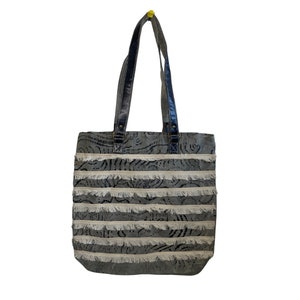 Canvas Tasche, Crossbody Bag, Einkaufstasche, Wasserabweisende Geldbörse mit Reißverschluss, Echtledergriffe und lange Baumwollgurtband