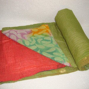 Kantha quilts, Indian Kantha quilt, kantha Bedcover, Bohemian vintage kantha Quilts, Handmade Kantha Reversible cotton Kantha quilts