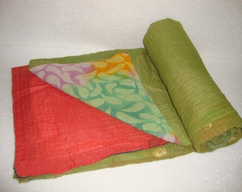 Kantha quilts, Indian Kantha quilt, kantha Bedcover, Bohemian vintage kantha Quilts, Handmade Kantha Reversible cotton Kantha quilts