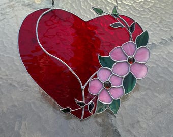 A Heart with 3D Flowers