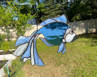 Stainedglass Koi/Goldfish out of water