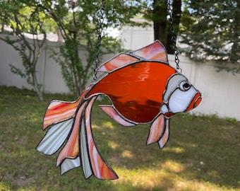 Stained glass Koi/Goldfish out of water