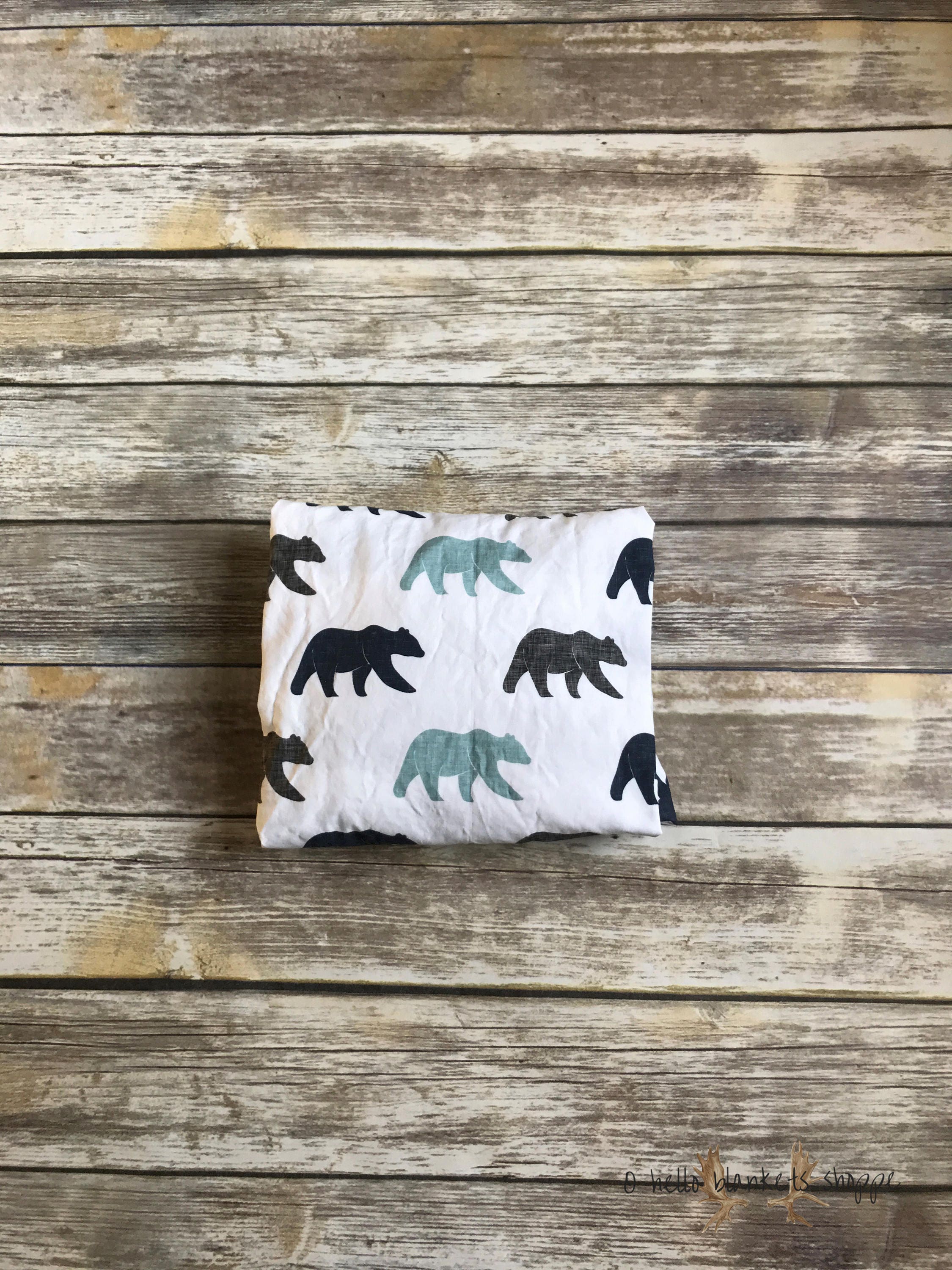 Bear Crib Sheets Woodland Nursery Fitted Sheets Baby Boy Etsy