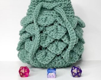Dragon Scale Drawstring Dice Bag PDF Pattern