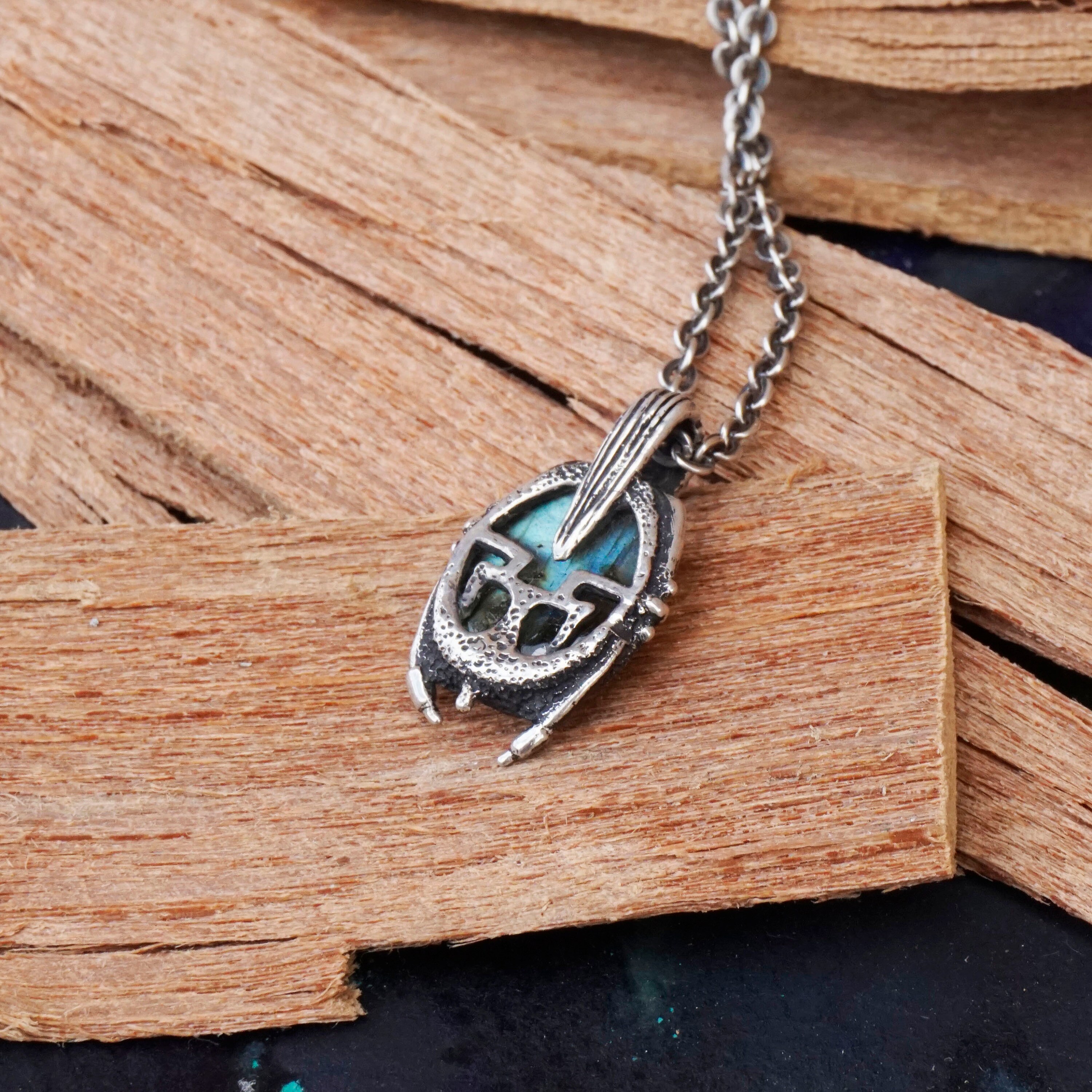 Labradorite necklace mens Clearance