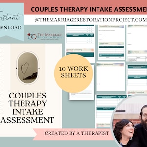 Therapy Intake Form for Couples Therapy, Marriage Counseling | Therapist forms, Printable Mental Health Intake Template Worksheets