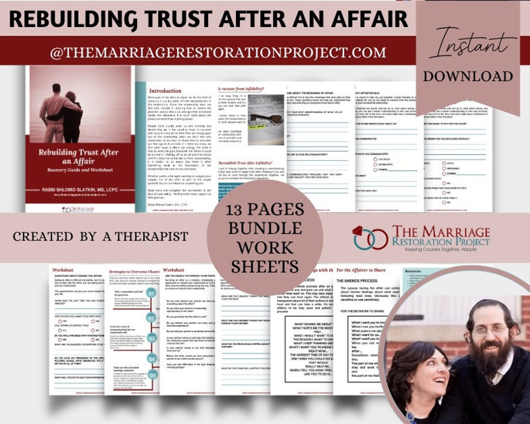 Affair Recovery Therapy Worksheets Infidelity Trust Cheating Couples  Therapy Relationship Repair Marriage Counseling Mental Health Workbook -  Etsy