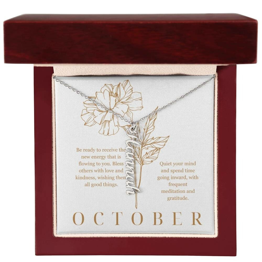 october-birth-flower-month-personalized-name-necklace-etsy