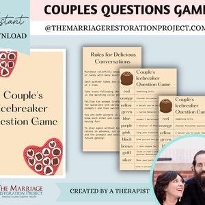 Chocolate Conversation Starters for Couples | Relationship questions printable games, date night ideas, Valentines day anniversary coupons
