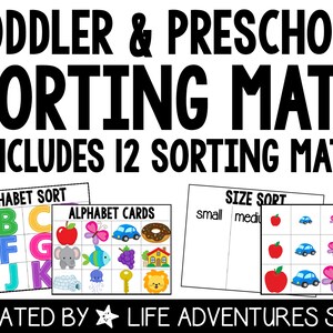 Toddler & Preschool Sorting Mats BUNDLE