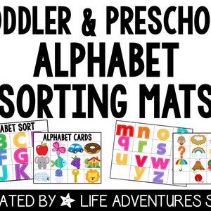 Alphabet Toddler and Preschool Sorting Mats