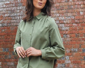 PDF/  Digital Sewing Pattern - The Pleated Blouse -  The Avid Seamstress