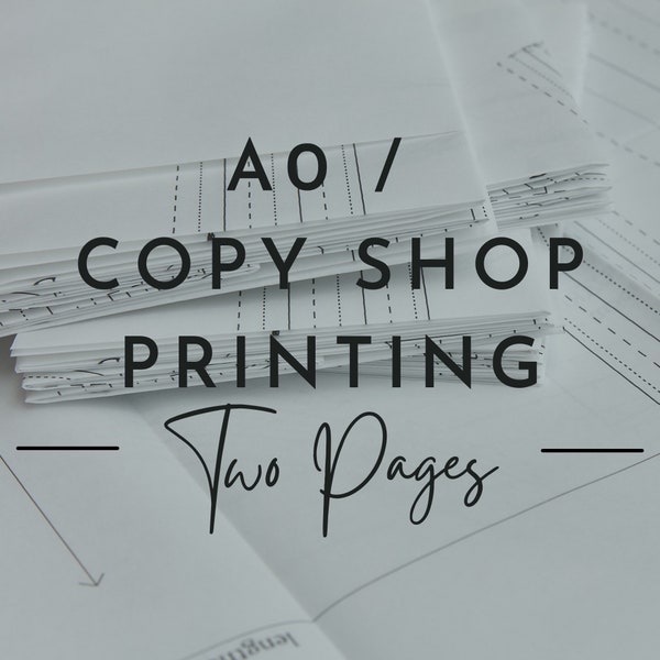 A0 COPY SHOP PRINTING - Two pages