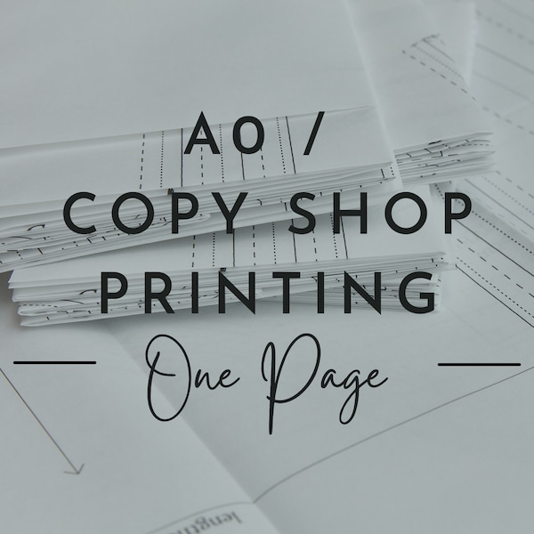A0 COPY SHOP PRINTING - One page