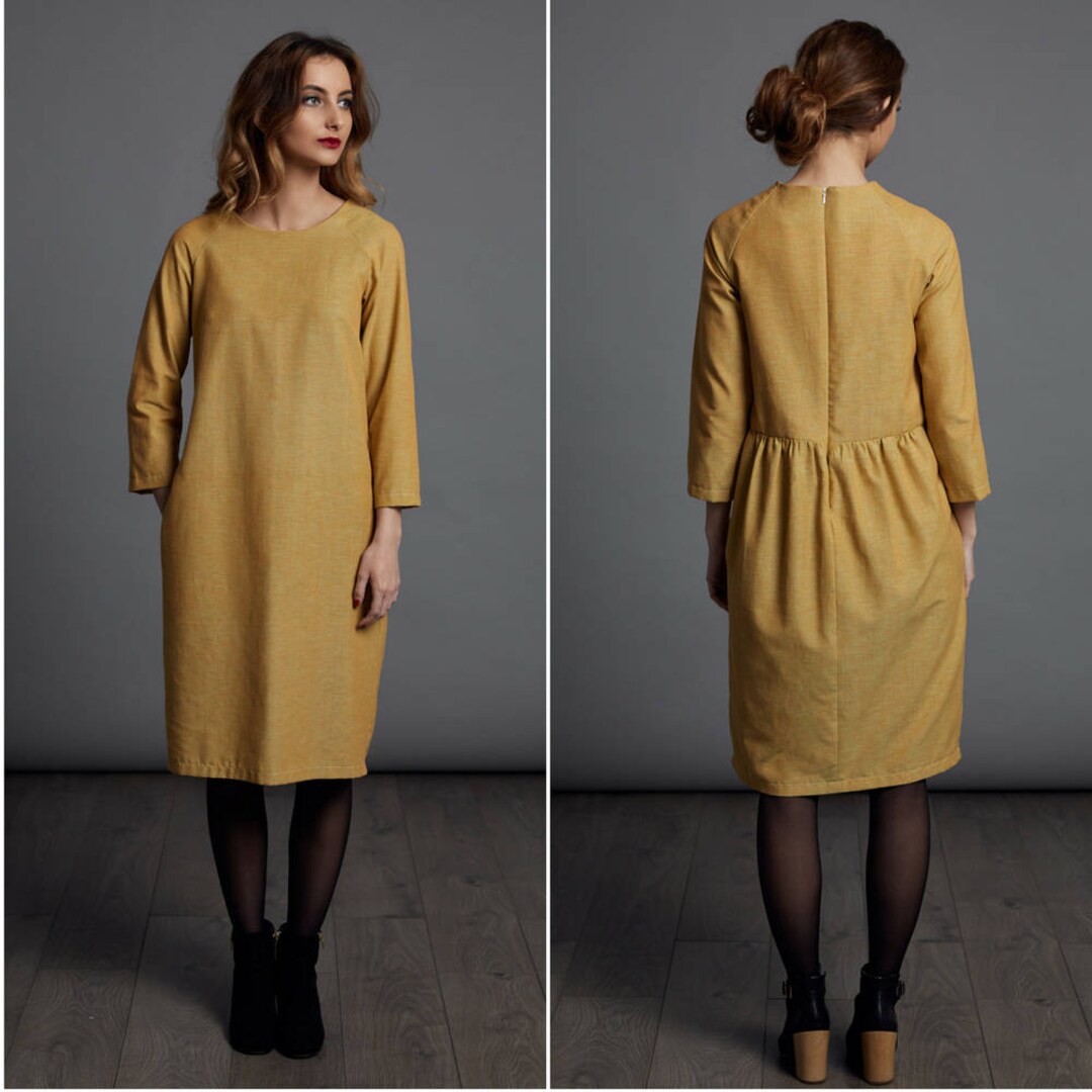 SEWING PATTERN - the Gathered Dress Adult - Printed Sewing Pattern ...