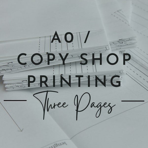 A0 COPY SHOP PRINTING - Three pages