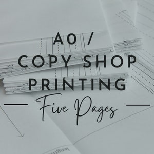 A0 COPY SHOP PRINTING - Five pages