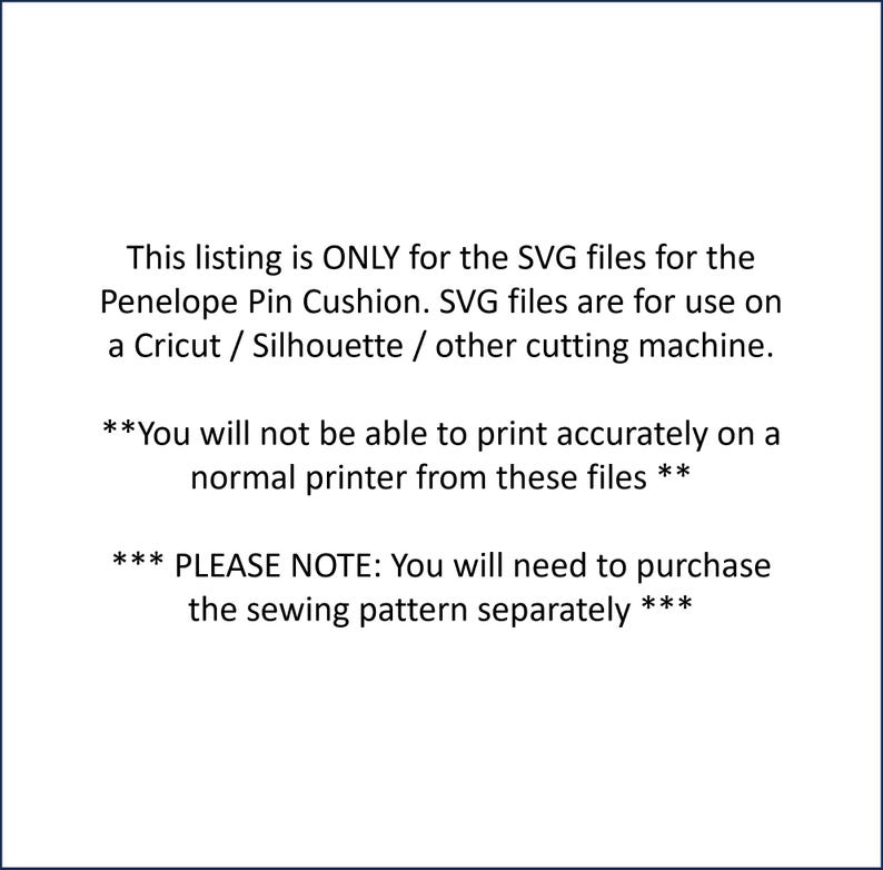Penelope Svg SVG Files for Penelope Pincushion Pattern - Etsy