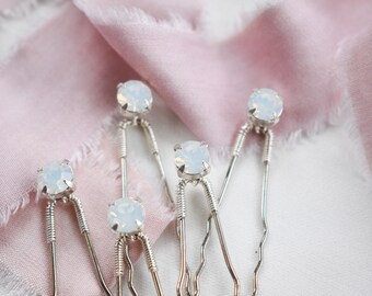 Bridal Hair Pins, Opal Hair Pins, Opal Headpiece, Opal Hair Accessories