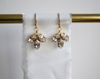 Bridal earrings, Bridal Jewellery, Crystal Earrings, Gold Earrings, Silver Earrings