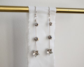 Star Bridal Earrings, Crystal Bridal Earrings, Bridal Jewellery, Celestial Jewellery, Celestial Earrings, Sparkly Earrings