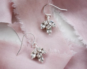 Bridal earrings, Bridal Jewellery, Crystal Earrings, Gold Earrings, Silver Earrings