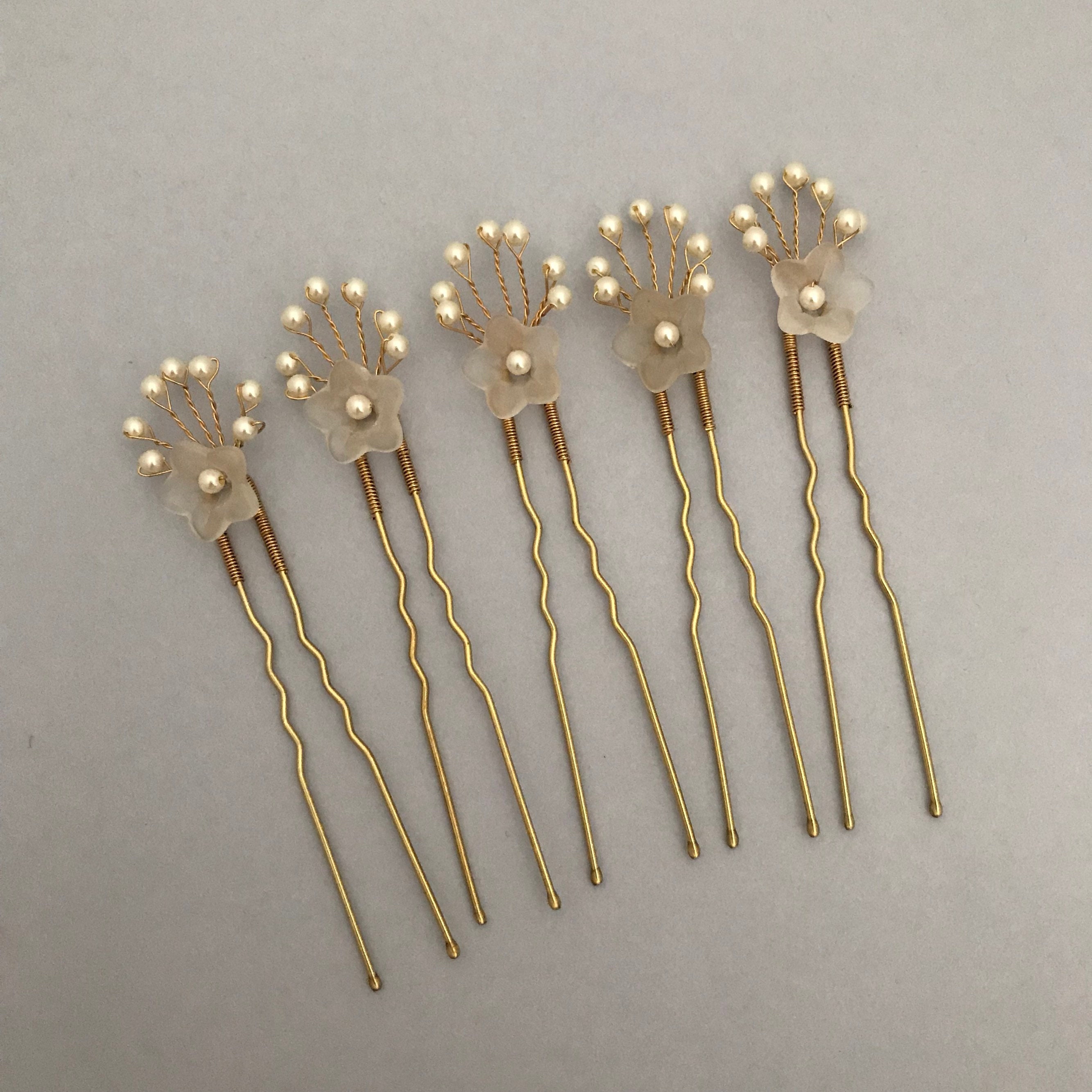 Bridal hair pins bridesmaid hair pins flower hair pins Etsy