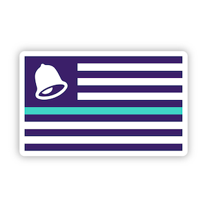 Thin Baja Blast Line - Back The Dew Sticker