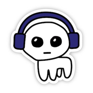 TBH Creature met koptelefoon - Autism Creature-sticker