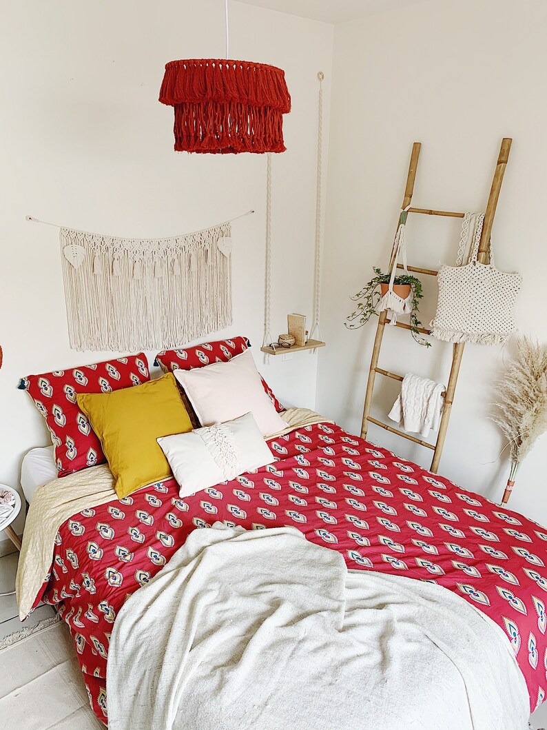 Bedside Table Swing Decoration Shelves to Hang in Macramé. Etsy Canada