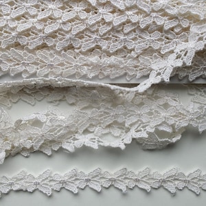 Schmetterling Venedig Zierleiste: Schmal, weiße Spitze, 2 Meter