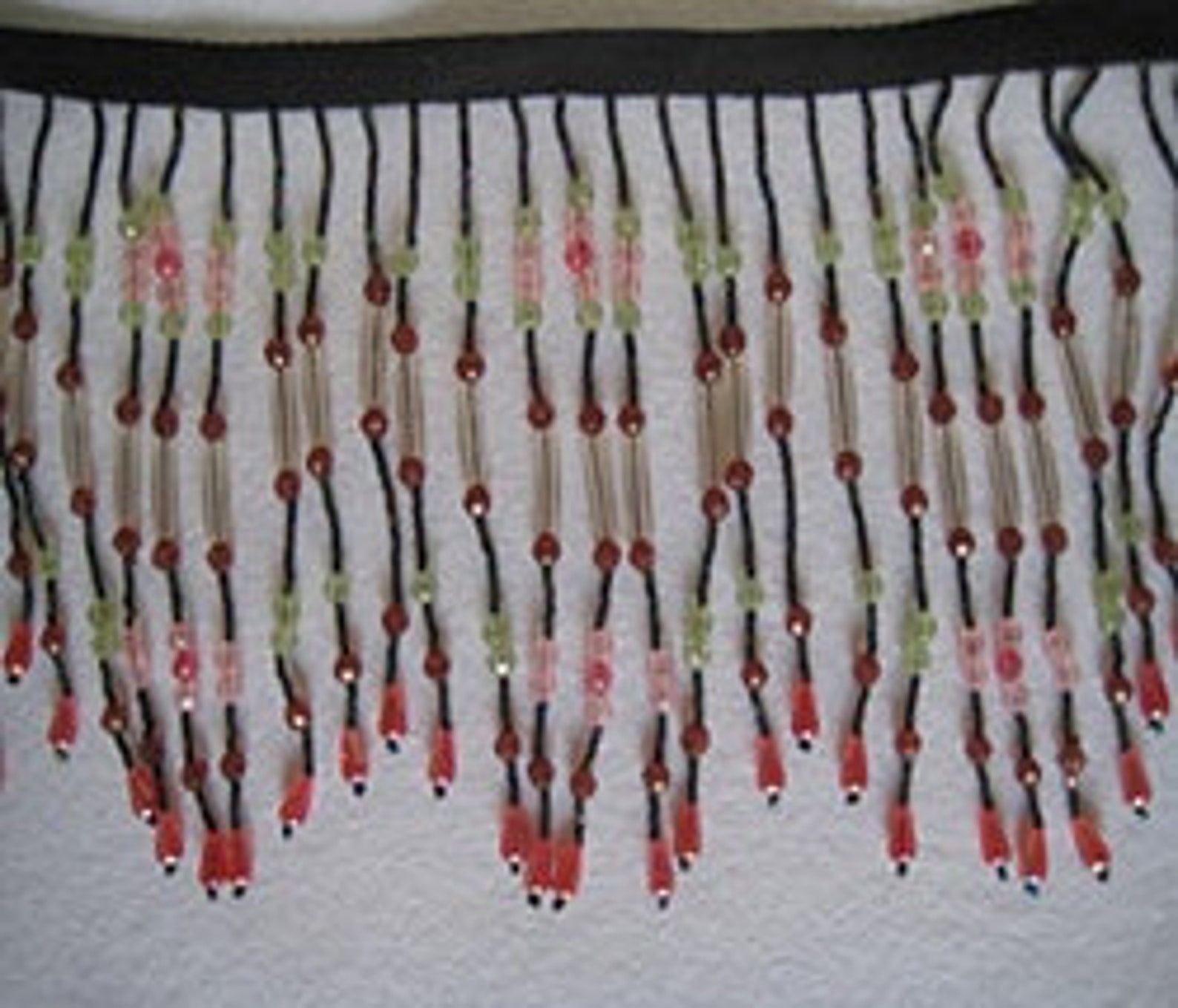 Beaded Fringe Vintage Look Antique Red Lampshade - Etsy