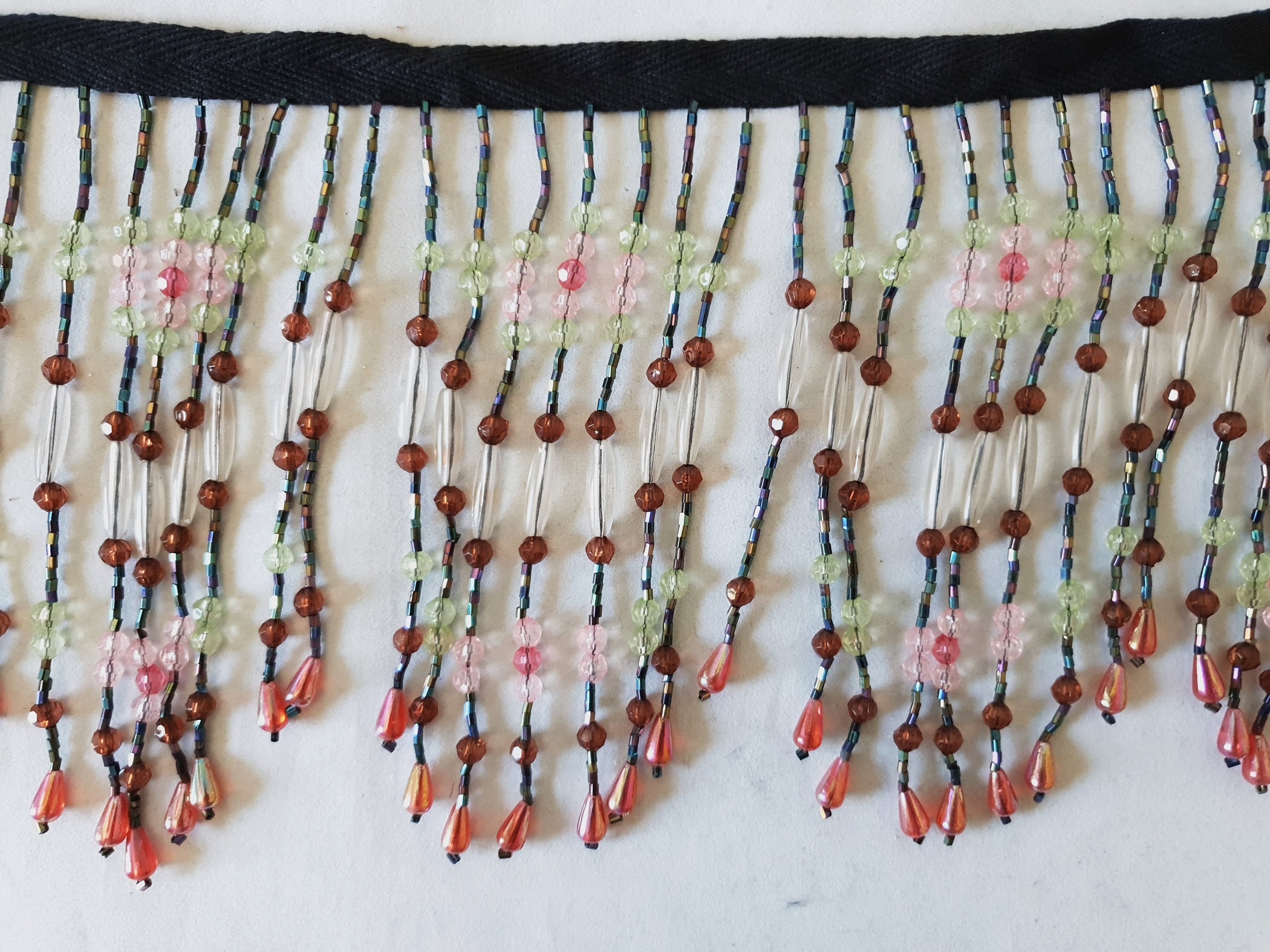 Beaded Fringe Vintage Look Antique Red Lampshade - Etsy