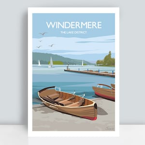 Windermere, Lake District print, Cumbria, England. Art Print/Poster.