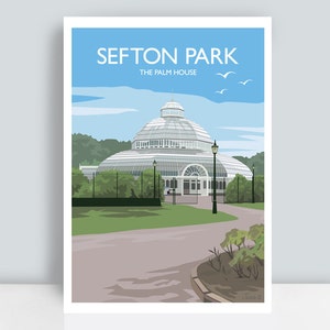 Sefton Park, The Palm House, Liverpool. Art Print/Poster by Julia Seaton