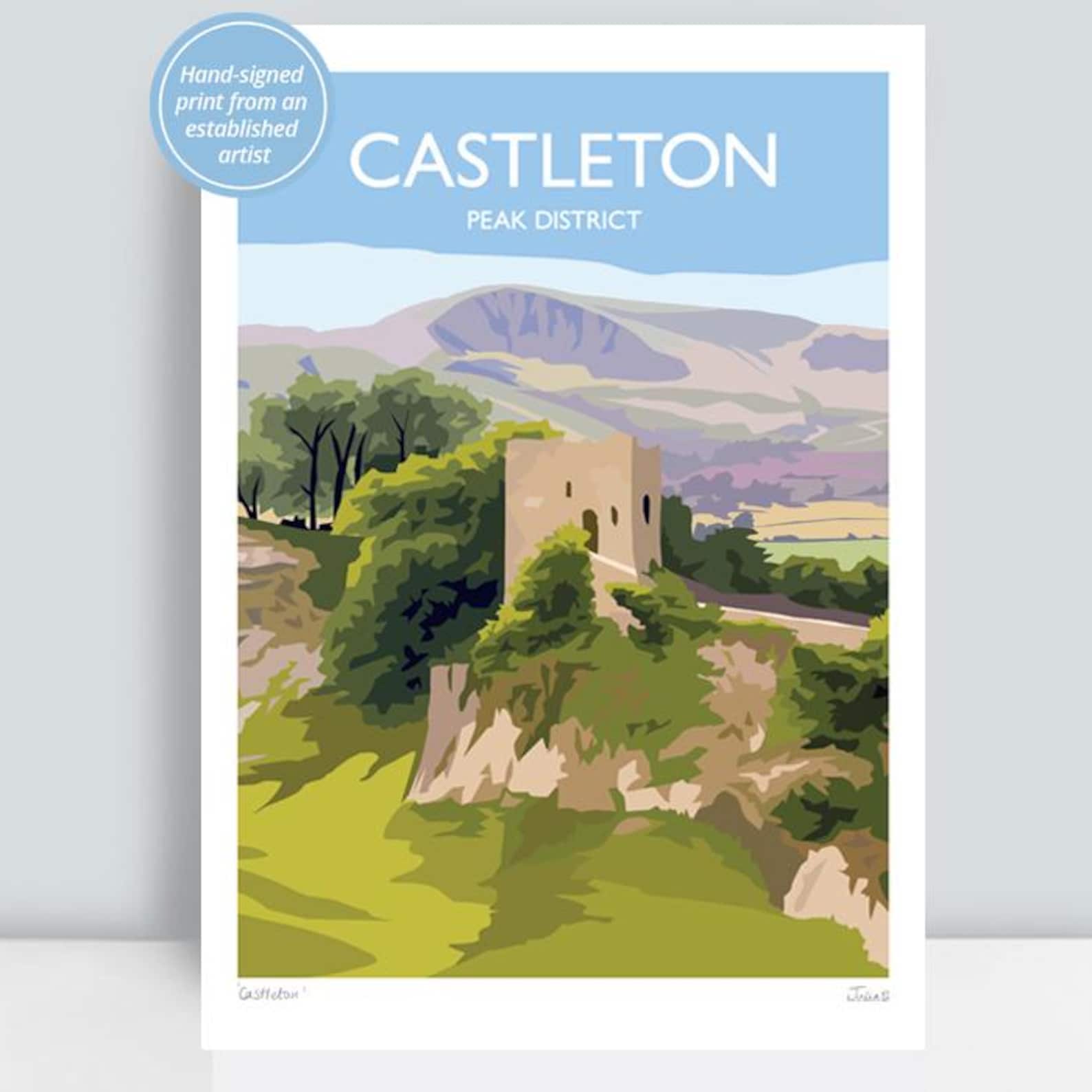 Castleton, Peak District, England. HAND SIGNED Art Print/poster by ...